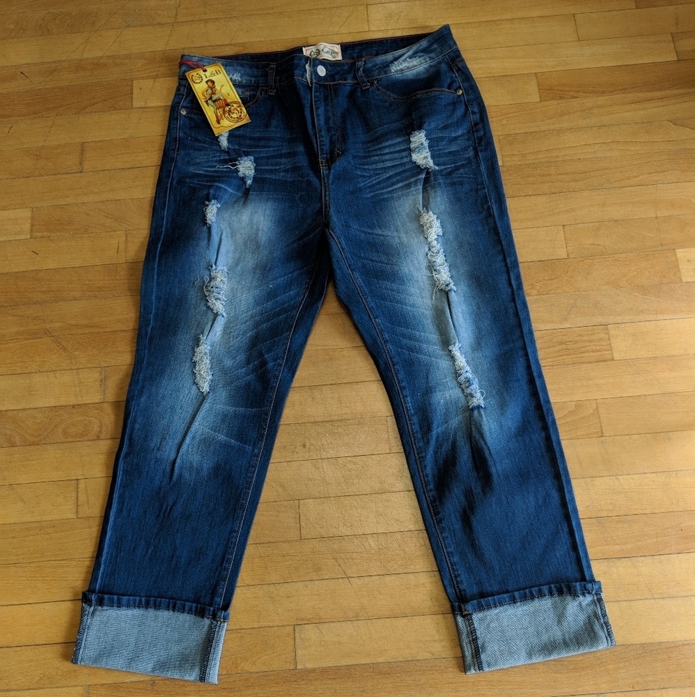 Distressed Plus Size Jeans